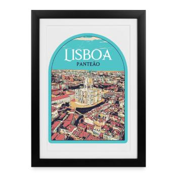 Pantheon District of Lisbon, Portugal - Framed poster (27 × 37 cm) - black - Front