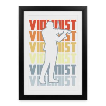 Vintage Violinists - Framed poster (27 × 37 cm) - black - Front