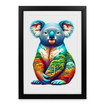 Koala - Framed poster (27 × 37 cm) - black - Front