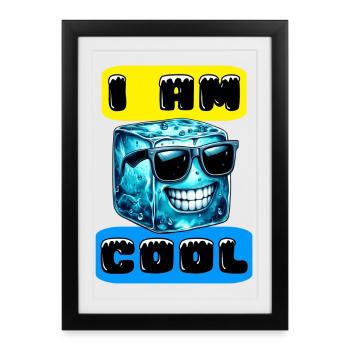 Glace - Affiche encadrée (27 × 37 cm) - noir - Devant