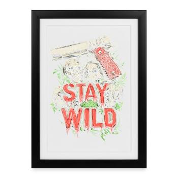 Stay Wild 1911 Handgun Shooter IPSC - Framed poster (27 × 37 cm) - black - Front