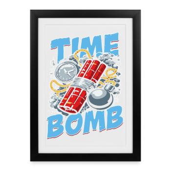 Time Bomb – Explosive Streetwear Design - Framed poster (27 × 37 cm) - black - Front