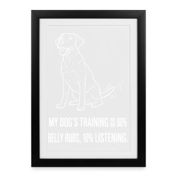 Abdominal crawl training - Framed poster (27 × 37 cm) - black - Front