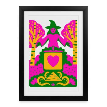 Culte Wicca - Affiche encadrée (27 × 37 cm) - noir - Devant