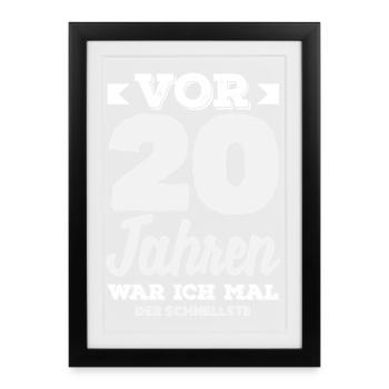 Funny 20th Birthday Gift - Framed poster (27 × 37 cm) - black - Front