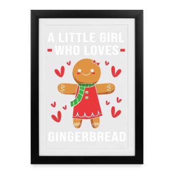Gingerbread Christmas Gingerbread Man - Framed poster (27 × 37 cm) - black - Front