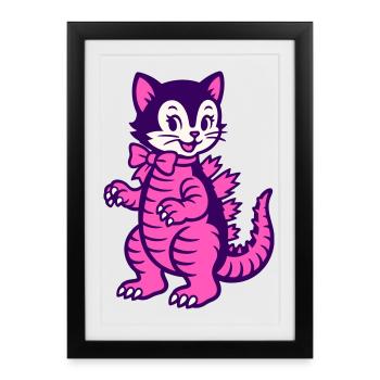 Monster Cat - Framed poster (27 × 37 cm) - black - Front