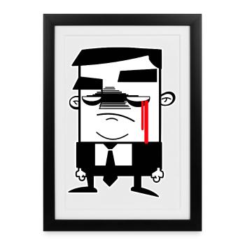 Hombre Grises: Anonymous, Freedom & Protest - Framed poster (27 × 37 cm) - black - Front