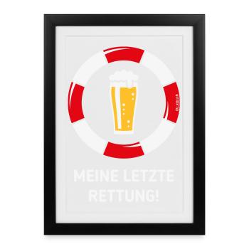 My last resort! (Beer / Willibecher / NEG) - Framed poster (27 × 37 cm) - black - Front