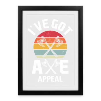 Viking Mythology Valhalla Norse Warrior Axe S - Framed poster (27 × 37 cm) - black - Front
