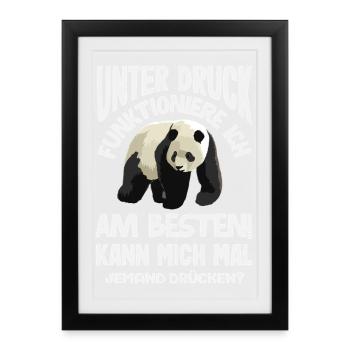 I function best under pressure - Framed poster (27 × 37 cm) - black - Front