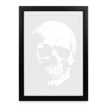 Skull High-Contrast Graphics - Framed poster (27 × 37 cm) - black - Front