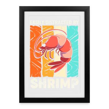 Crab, Spiny Lobster, Seafood, Shrimp - Framed poster (27 × 37 cm) - black - Front