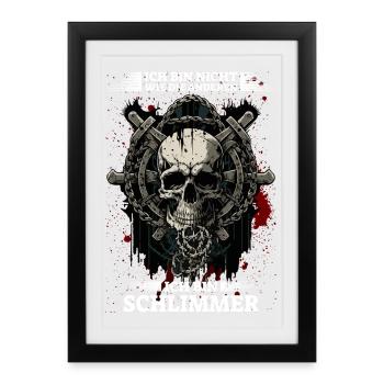 Je ne suis pas comme les autres – je suis pire - Affiche encadrée (27 × 37 cm) - noir - Devant