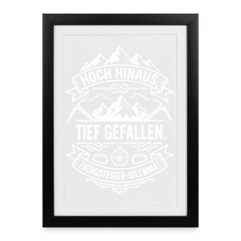 Flying high, falling low - Framed poster (27 × 37 cm) - black - Front