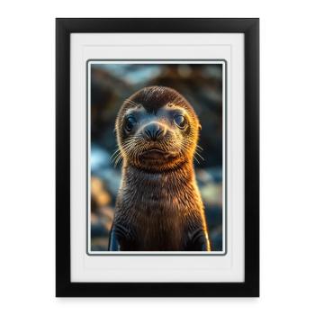 Lions de mer Lion de mer - Affiche encadrée (27 × 37 cm) - noir - Devant