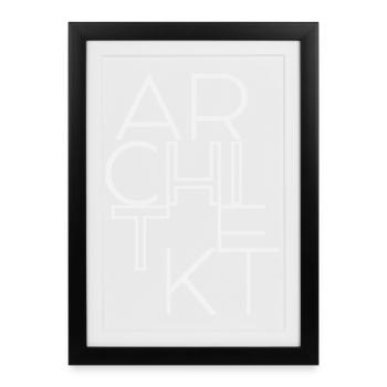 Minimalist architect and Bauhaus inspired - Framed poster (27 × 37 cm) - black - Front