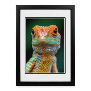 Lézard des lézards - Affiche encadrée (27 × 37 cm) - noir - Devant