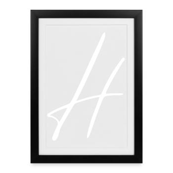 h - Affiche encadrée (27 × 37 cm) - noir - Devant