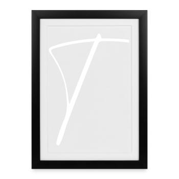 t - Framed poster (27 × 37 cm) - black - Front