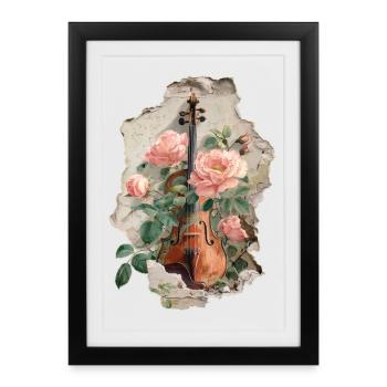 Violon Violon - Affiche encadrée (27 × 37 cm) - noir - Devant