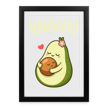Mamacado Avocado Family Mom Mom - Framed poster (27 × 37 cm) - black - Front
