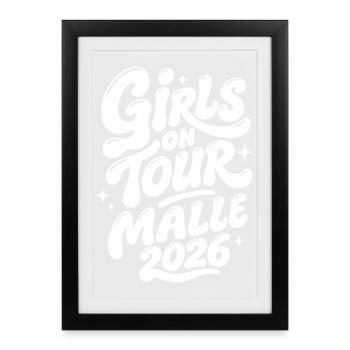 Malle 2026 Filles en tournée - Affiche encadrée (27 × 37 cm) - noir - Devant