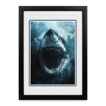 Sharks Shark - Framed poster (27 × 37 cm) - black - Front