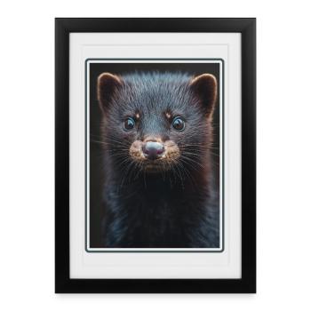 Mink Mink - Affiche encadrée (27 × 37 cm) - noir - Devant