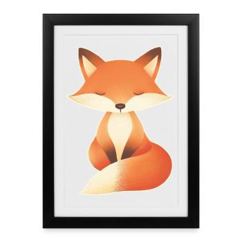 Fox - Framed poster (27 × 37 cm) - black - Front