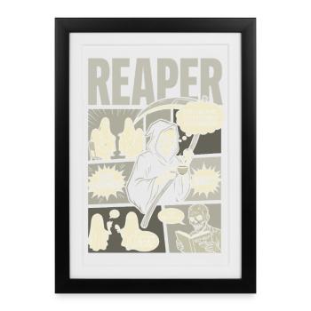 Reaper Self Help Dark Humor Design - Framed poster (27 × 37 cm) - black - Front