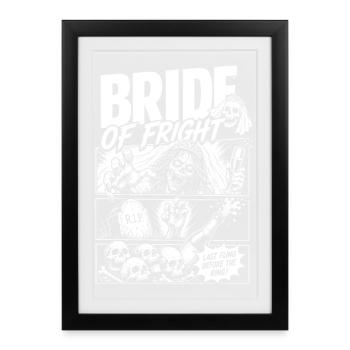 Bride of Fright Horror Bride Bachelor Party - Framed poster (27 × 37 cm) - black - Front