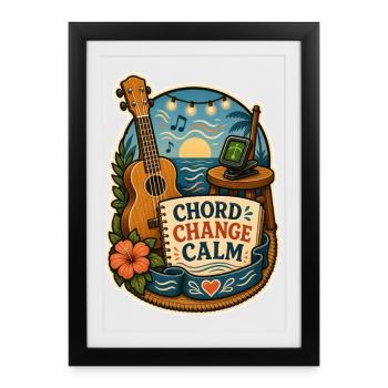 CHANGEMENT D’ACCORD CALME - Affiche encadrée (27 × 37 cm) - noir - Devant