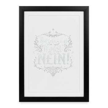 Bevor du fragst Nein Gothic - Gerahmtes Poster (27 × 37 cm) - Schwarz - Vorne