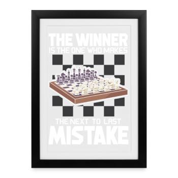 Chess Chess Player Chessboard - Framed poster (27 × 37 cm) - black - Front