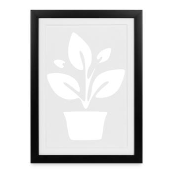 Don du jardinier de jardins de plantes - Affiche encadrée (27 × 37 cm) - noir - Devant