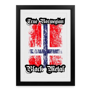 Trve/ True Norwegian Black Metal - Framed poster (27 × 37 cm) - black - Front