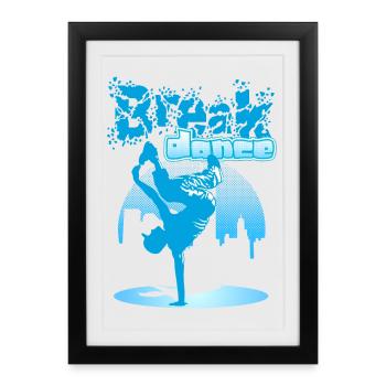 City breakdance - Framed poster (27 × 37 cm) - black - Front