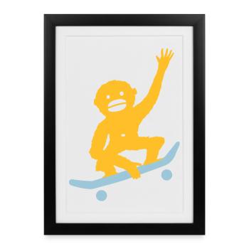 quelque chose de louche - Affiche encadrée (27 × 37 cm) - noir - Devant