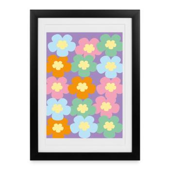 Flower Power - Framed poster (27 × 37 cm) - black - Front
