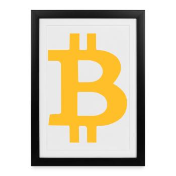 bitcoin - Framed poster (27 × 37 cm) - black - Front