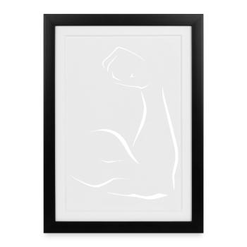 Arm Biceps Muscle Muscles Symbol gym FItness icon - Framed poster (27 × 37 cm) - black - Front