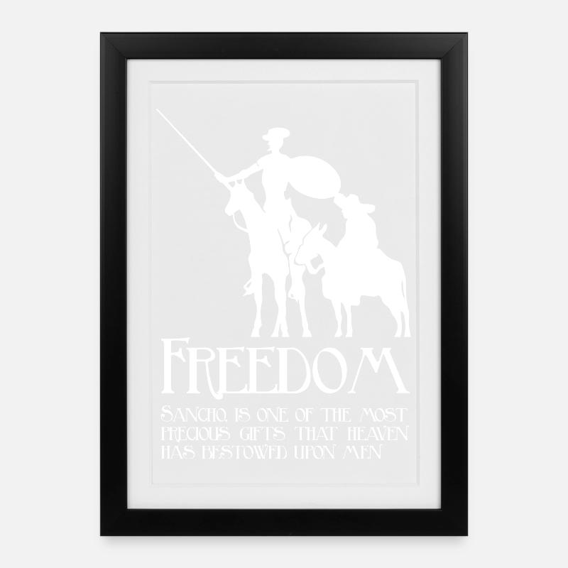 Freedom, Sancho (dark) - Framed poster (27 × 37 cm) - black