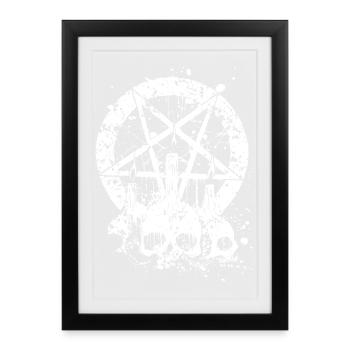 Gothique Skull - Affiche encadrée (27 × 37 cm) - noir - Devant