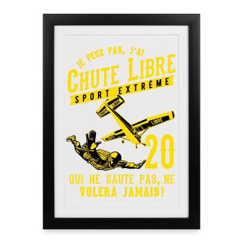 Free Fall Extreme Sport 2020 - Framed poster (27 × 37 cm) - black - Front
