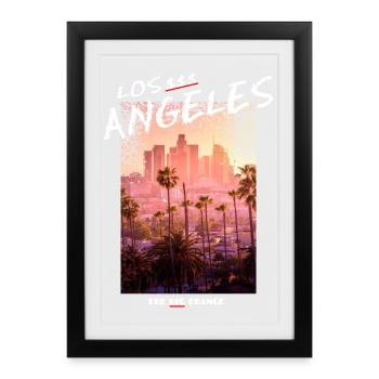 Los Angeles - Gerahmtes Poster (27 × 37 cm) - Schwarz - Vorne