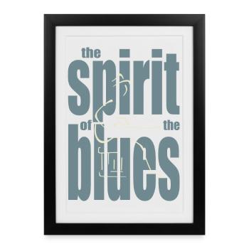 The spirit of the blues - Affiche encadrée (27 × 37 cm) - noir - Devant
