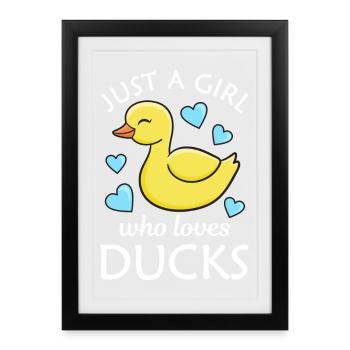 Duck Ducks - Framed poster (27 × 37 cm) - black - Front