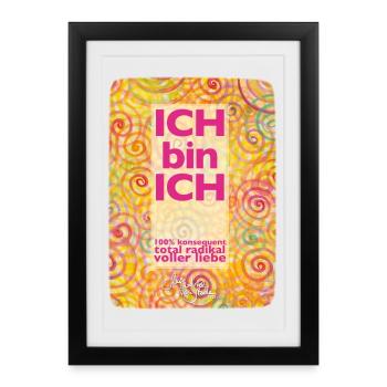 Regenbogen Spiralen Ich bin Ich - Sonja Ariel - Gerahmtes Poster (27 × 37 cm) - Schwarz - Vorne