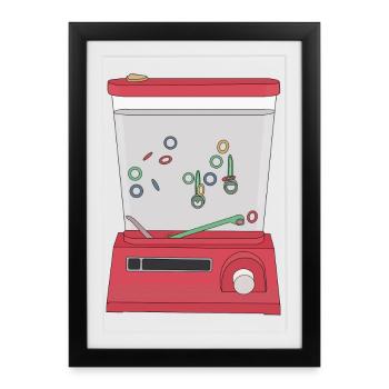 Toss d’anneau d’eau - Affiche encadrée (27 × 37 cm) - noir - Devant